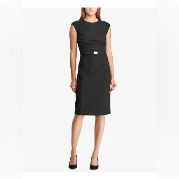 Ralph Lauren Womens Raechel Sheath Dress,‎ Black, NWT - Picture 1 of 12